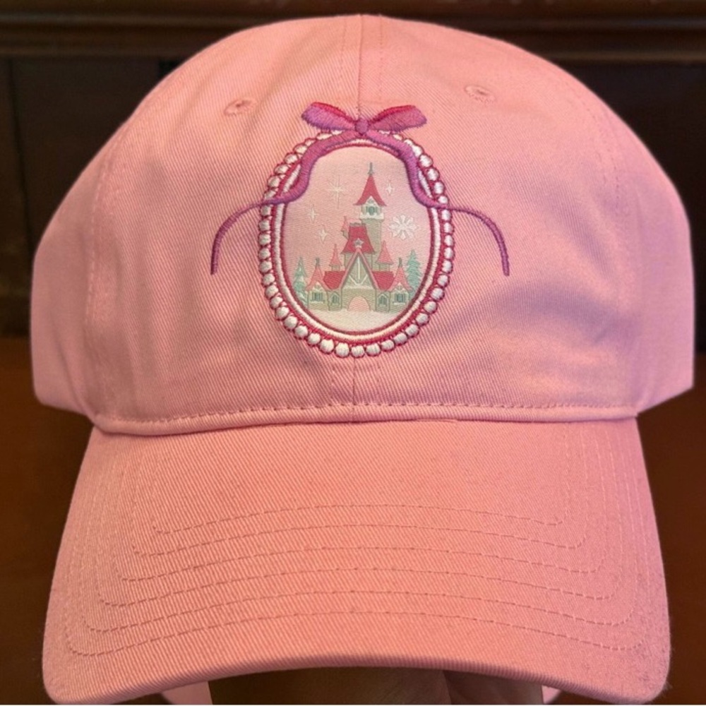 Disney Parks Pink Castle Embroidered Woman's Cap